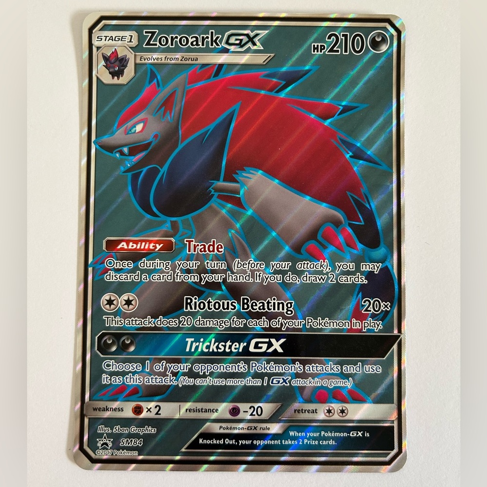 🦋 5/$25 - Zacian V 138/202 & Zoroark GX SM84 Jumbo Oversized Pokémon Cards - Picture 11 of 14